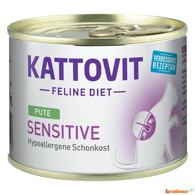 Kattovit Sensitive - Indyk, 24 x 185 g - Karmy dla kotów - Płock