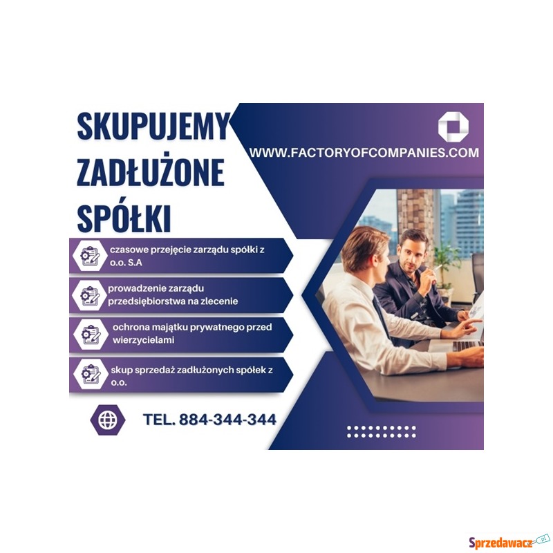 Skupujemy Zadłużone Spółki 299ksh.com - Usługi biznesowe - Cała Polska