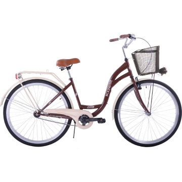 Kozbike Rower miejski 28 damski Kozbike (K54) 1s brązowy-capucino
