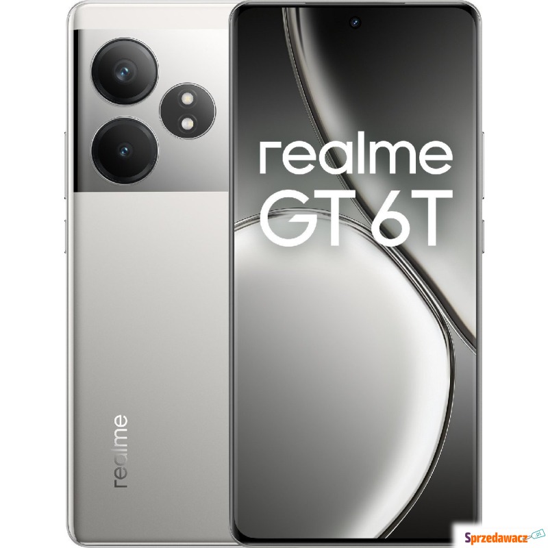 Smartfon Realme GT 6T 5G 8/256GB Srebrny (RMX3853) - Telefony komórkowe - Bielany Wrocławskie
