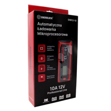 Automatyczna ładowarka mikroprocesorowa Enerblock 12V 10A AGM GEL EFB