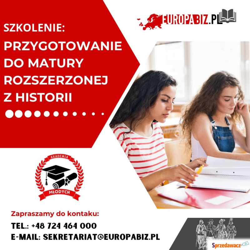 Kurs przygotowujący do rozszerzonej matury z... - Szkolenia, kursy stacjonarne - Szczecin