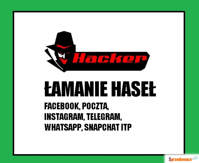 Haker ! łamanie haseł facebook messenger what... - Pozostałe art. elekt... - Warszawa