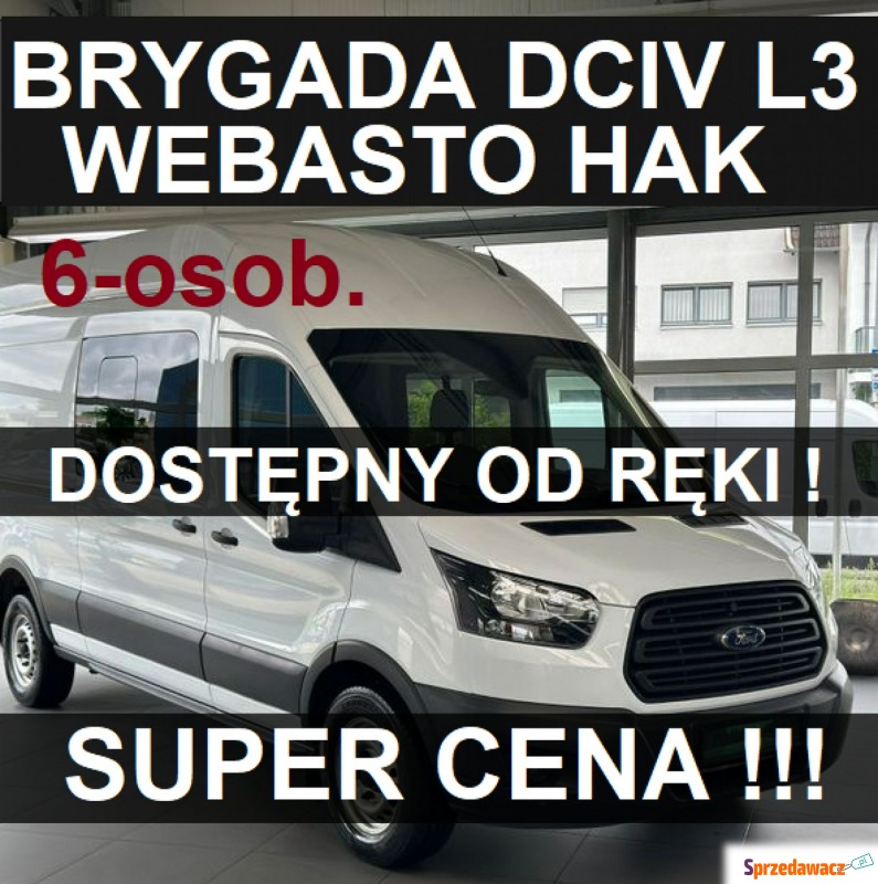 Ford Transit - Brygadowy DCIV 6 osob. Webasto... - Dostawcze i ciężarowe - Szczecinek