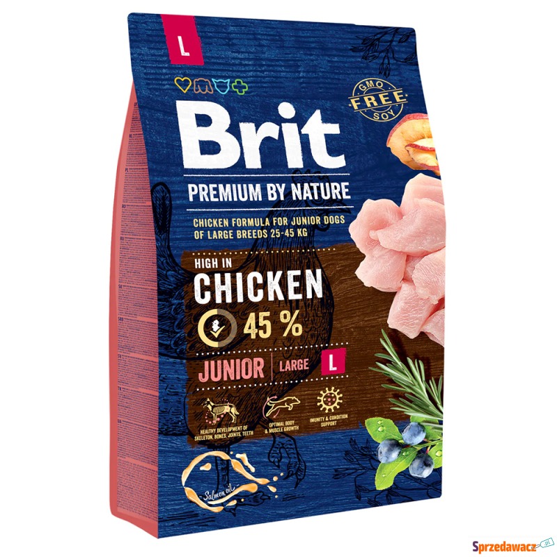 Brit Premium by Nature Junior Large Breed, kurczak... - Karmy dla psów - Kraśnik