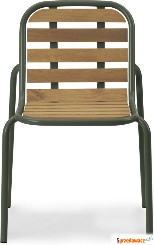 Krzesło ogrodowe Vig ciemnozielone drewniane - Fotele, sofy ogrodowe - Poznań