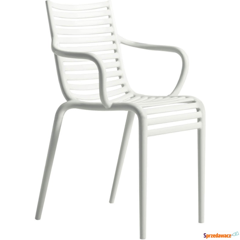 Krzesło Pip-e białe z recyklingu z podłokietnikami - Fotele, sofy ogrodowe - Bydgoszcz