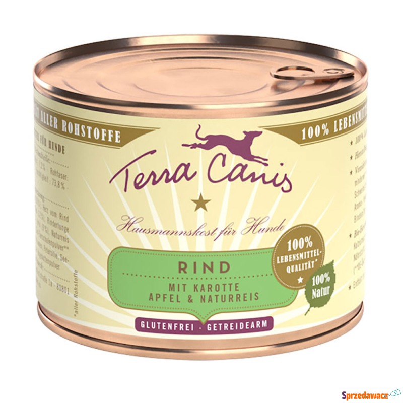Terra Canis, 6 x 200 g - Wołowina z marchewką,... - Karmy dla psów - Grudziądz