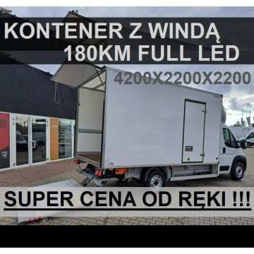 Fiat Ducato - Kontener z windą 180KM 4200x2200x2200 Full Led SuperCenaOdręki 2385 zł