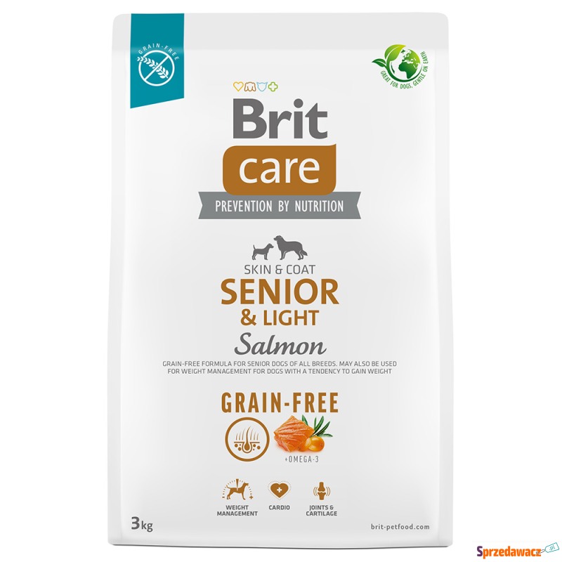 Brit Care Dog Grain-Free Senior & Light, łosoś... - Karmy dla psów - Kraków