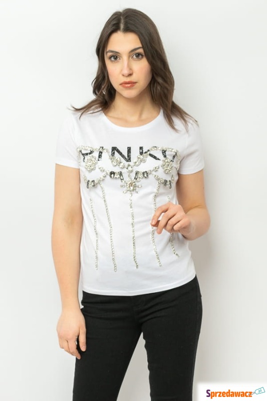 
T-SHIRT DAMSKI PINKO 1W114N A0D1 BIAŁY
 - Bluzki, koszule - Toruń