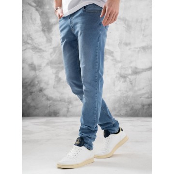 Spodnie Jeansowe Croll Basic Mustache Slim Jasno Niebieskie