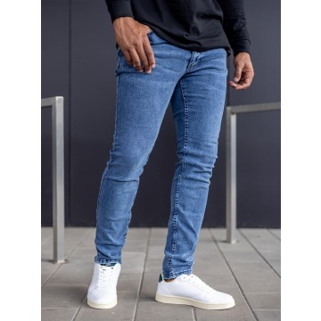 Spodnie Jeansowe Croll Basic Mustache Slim DP-52 Niebieskie