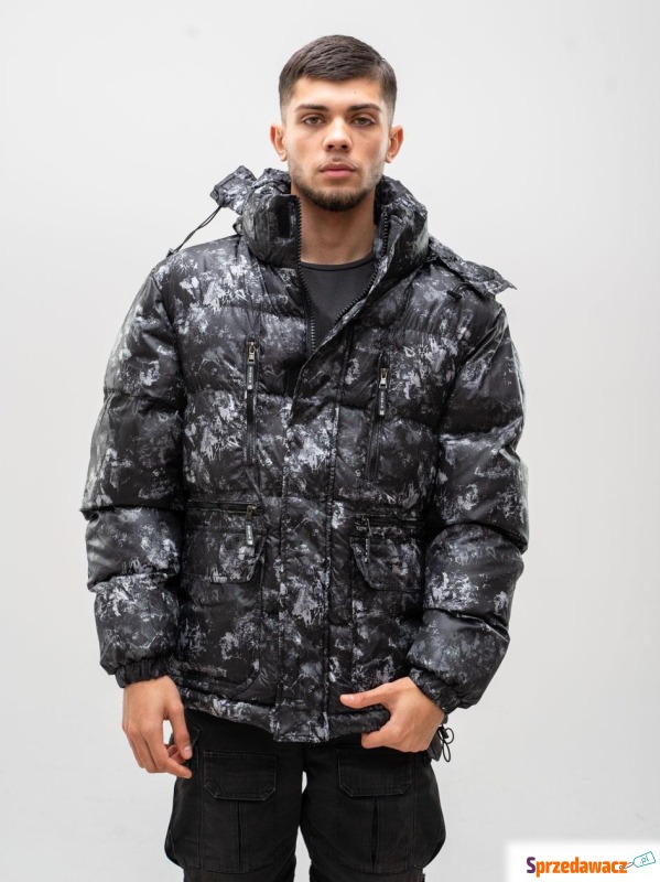 Kurtka Zimowa i8 Denim Snow Camouflage Czarna - Kurtki męskie - Włocławek