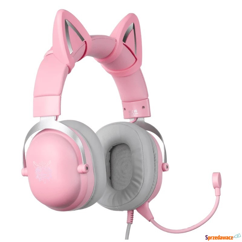 Nauszne Onikuma X11 USB kocie uszy różowe - Słuchawki - Grójec