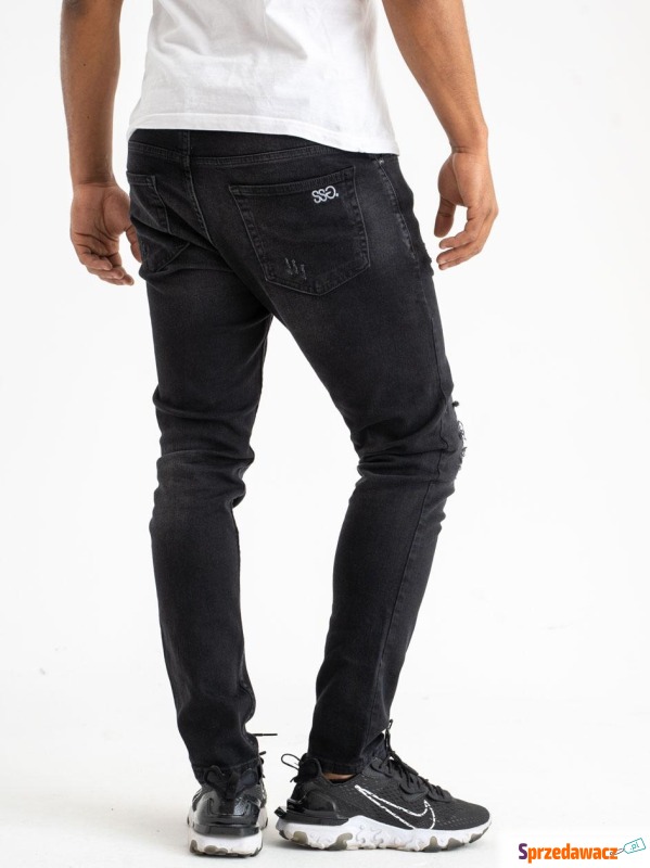 Spodnie Jeansowe Z Dziurami Skinny SSG Basic... - Spodnie męskie - Nowy Sącz