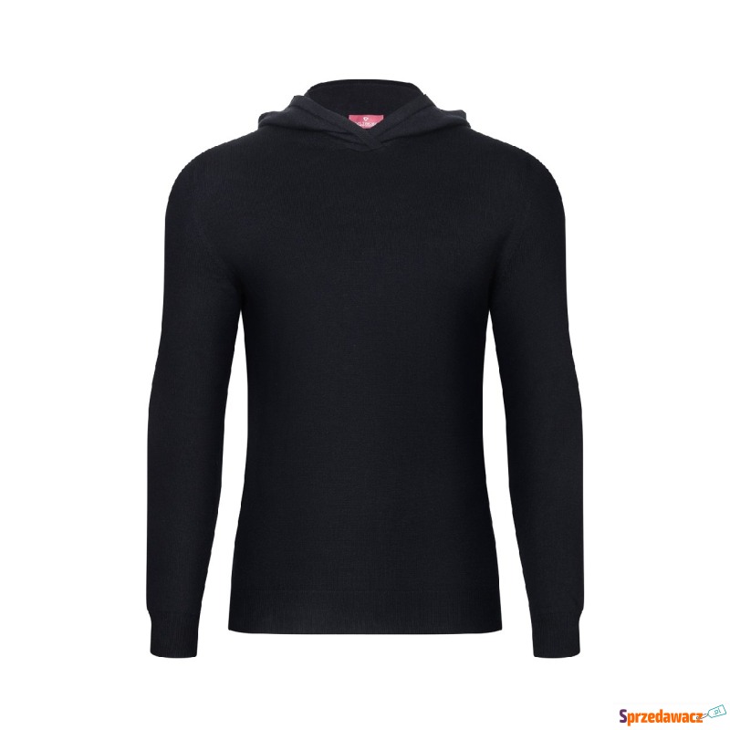 Czarny sweter męski bawełniany z kapturem  XL - Swetry męskie - Chocianowice