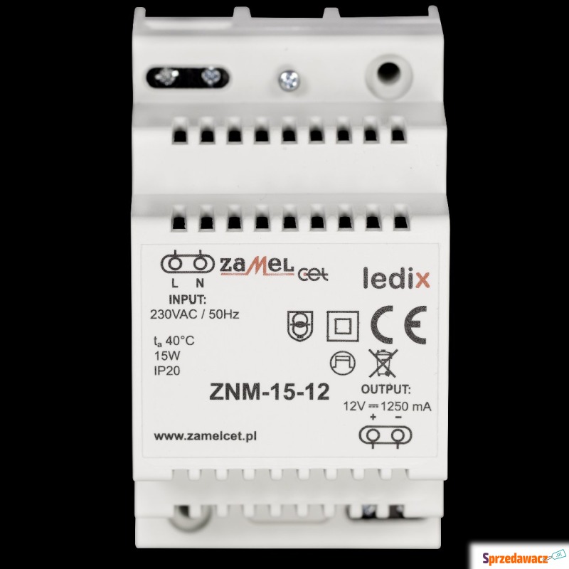 Zamel Ledix LDX10000020 zasilacz 15W biały - Pozostałe oświetlenie - Stalowa Wola