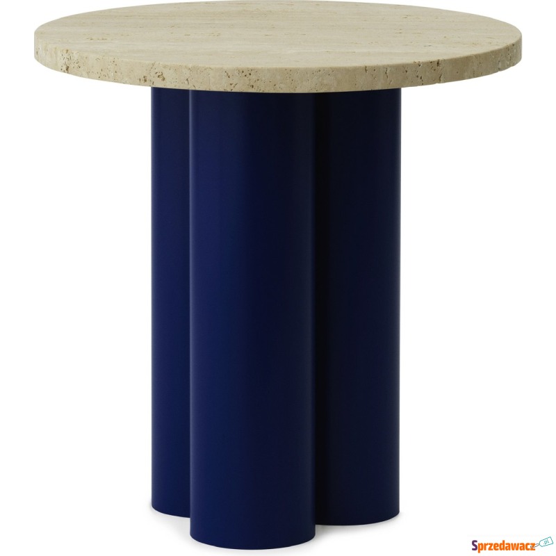 Stolik Dit Travertine Light na niebieskich nogach - Stoły, stoliki, ławy - Puławy
