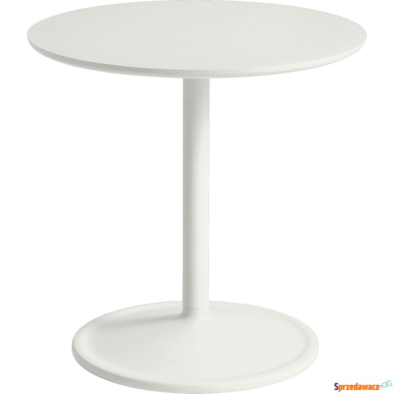 Stolik boczny Soft 48 x 48 cm biały linoleum - Stoły, stoliki, ławy - Giżycko