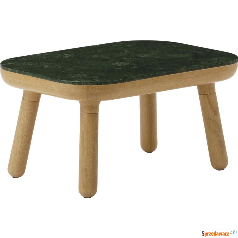 Stolik Paff 27 cm zielony z marmurowym blatem - Stoły, stoliki, ławy - Włocławek