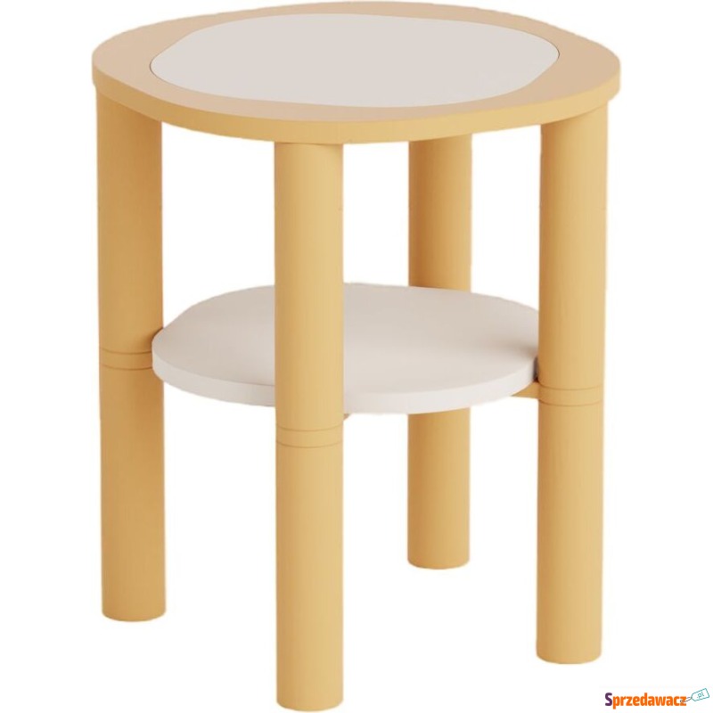 Stolik Mosai S kremowy nogi żółte - Stoły, stoliki, ławy - Kędzierzyn-Koźle