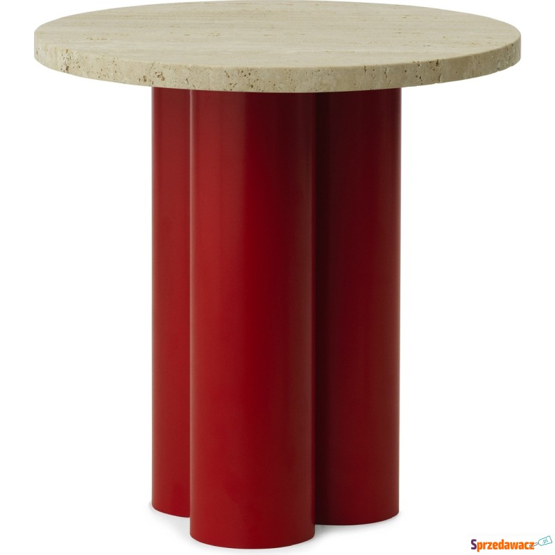 Stolik Dit Travertine Light na czerwonych nogach - Stoły, stoliki, ławy - Gorzów Wielkopolski