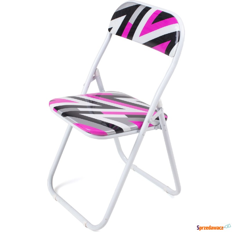 Krzesło składane Juventus różowe - Krzesła kuchenne - Bytom
