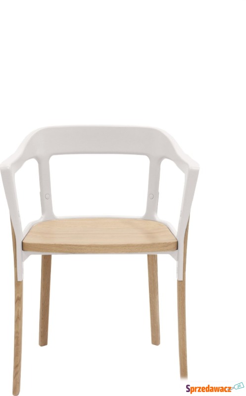 Krzesło Steelwood nogi i siedzisko naturalny... - Krzesła kuchenne - Tarnów