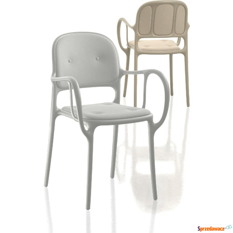 Krzesło Mila tapicerowane białe - Krzesła kuchenne - Gliwice