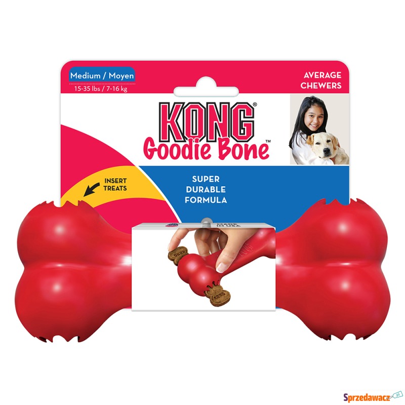 KONG Goodie Bone - M: dł. ok. 18 cm - Zabawki dla psów - Zgierz