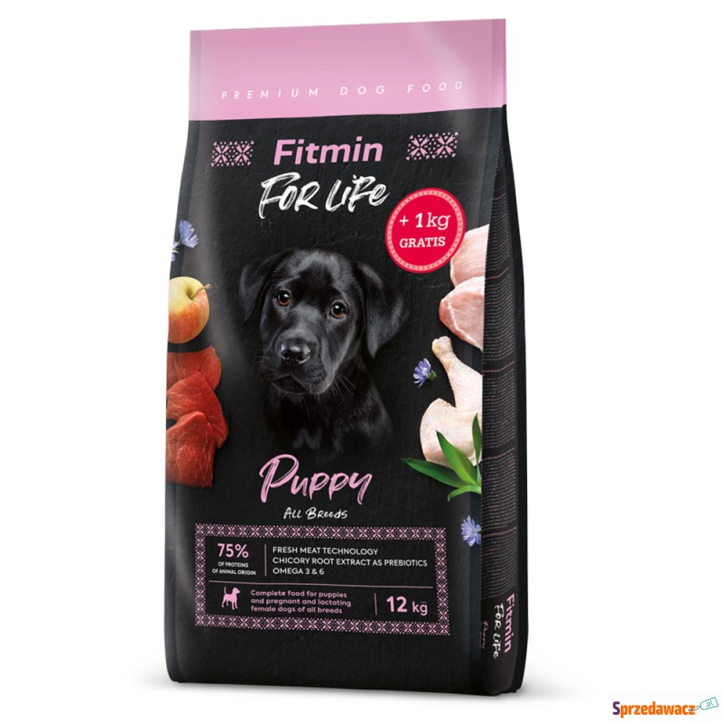 12 + 1 kg gratis! Fitmin Dog for Life, karma sucha... - Karmy dla psów - Świdnik