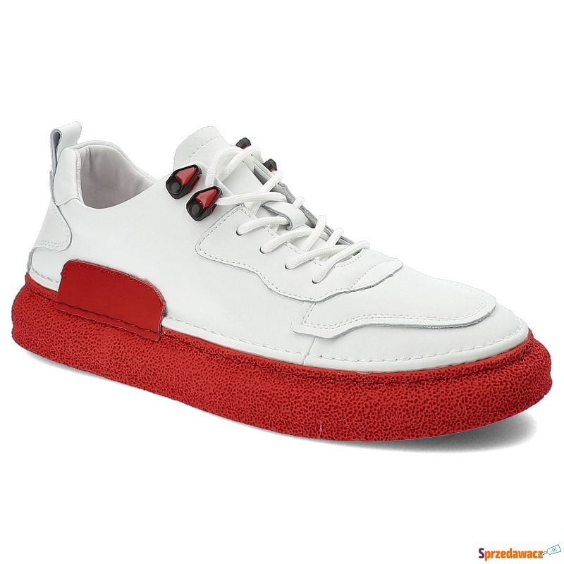Biało-Czerwone Sneakersy Artiker Stylowe Obuwie... - Buty sportowe miejskie... - Włocławek