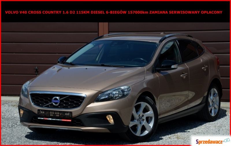 Volvo V40 Cross Country 1.6 D2 116KM 157tys km... - Samochody osobowe - Zamość