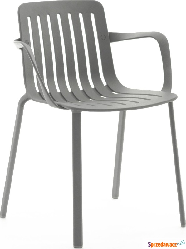 Krzesło Plato szare metalizowane z podłokietnikami - Fotele, sofy ogrodowe - Sochaczew