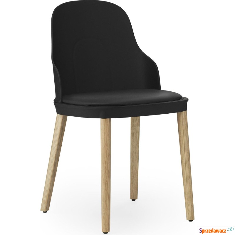 Krzesło Allez PP Ultra Leather czarne z tapic... - Krzesła kuchenne - Chorzów