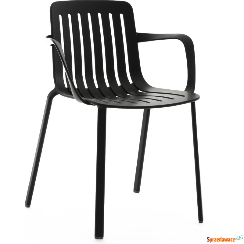 Krzesło Plato czarne z podłokietnikami - Fotele, sofy ogrodowe - Kalisz