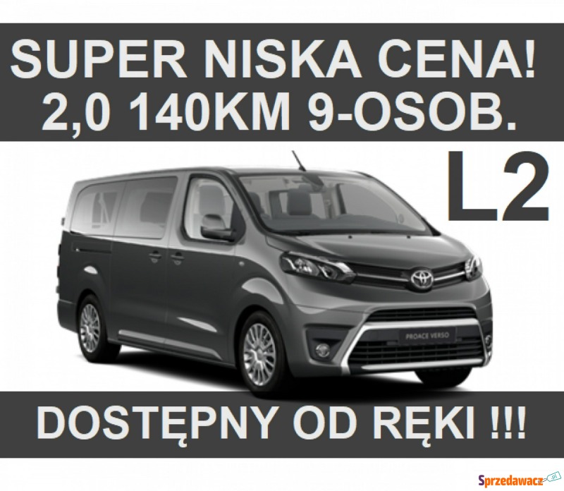 Toyota ProAce  Minivan/Van 2024,  2.0 diesel - Na sprzedaż za 172 719 zł - Szczecinek