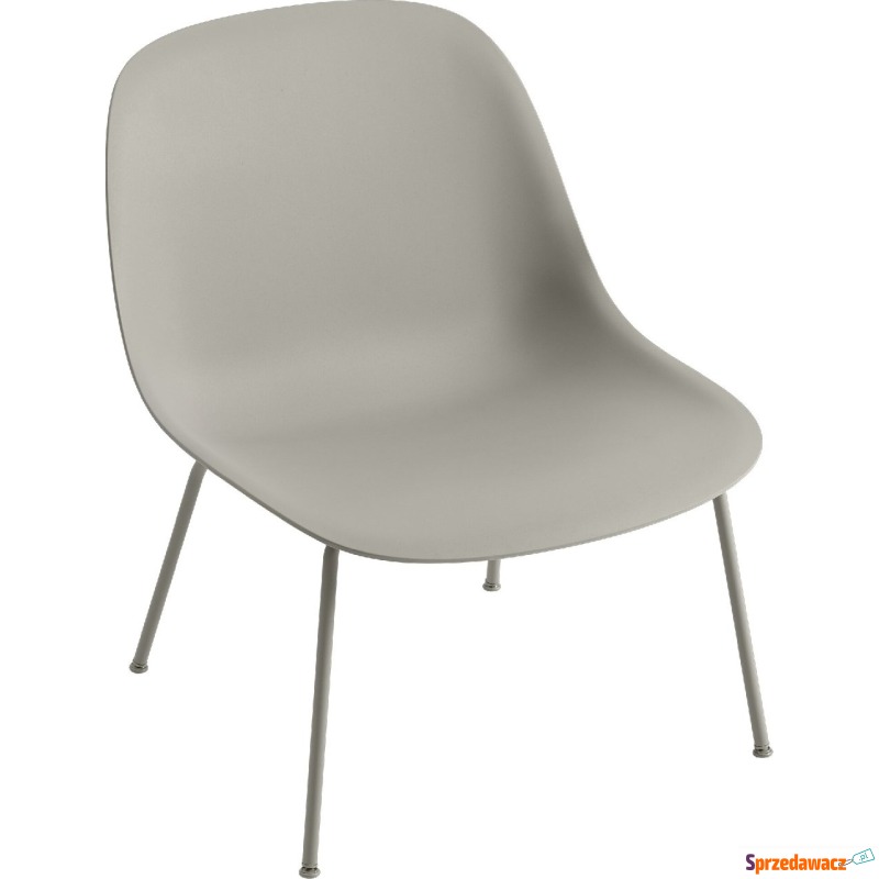 Krzesło Fiber Tube 38 cm szare na stalowych nogach - Krzesła kuchenne - Kalisz