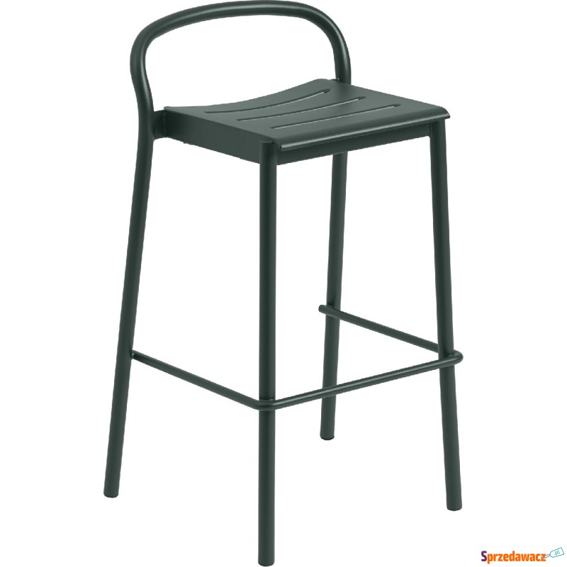 Stołek barowy Linear 75 cm ciemnozielony - Taborety, stołki, hokery - Rzeszów