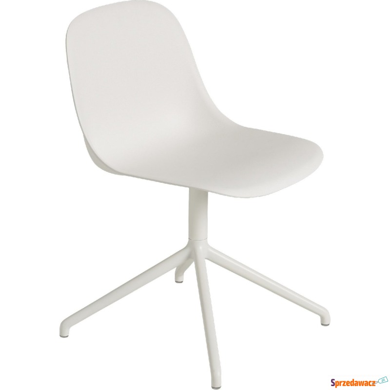 Krzesło obrotowe Fiber Swivel białe na alumin... - Krzesła kuchenne - Szczecin