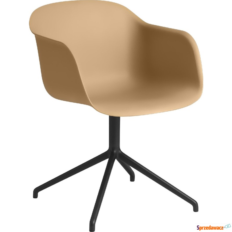 Fotel Fiber Swivel ochra na aluminiowych nogach - Krzesła kuchenne - Toruń