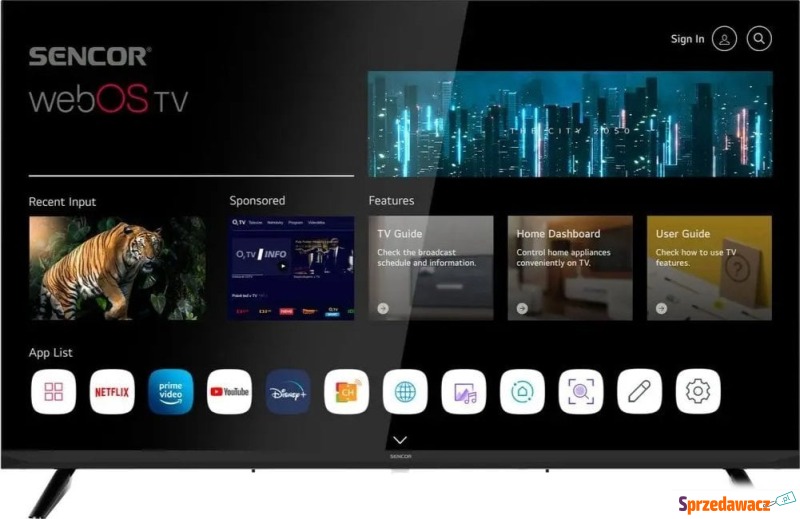 Telewizor Sencor SLE 32S802TCSB SMART WEB OS - Telewizory - Grudziądz