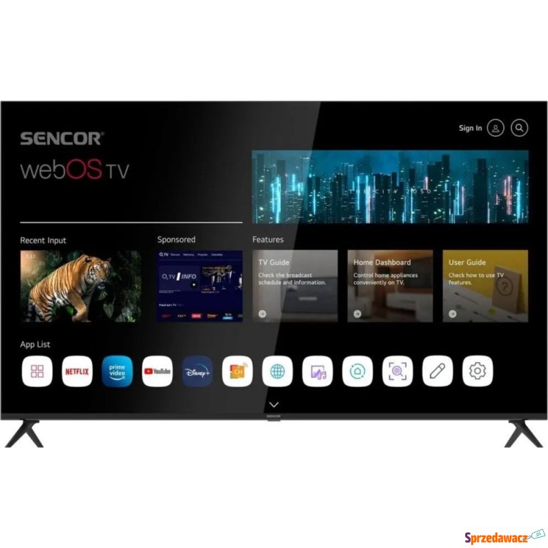 Telewizor Sencor 55US802TCSB LED 55'' 4K Ultra... - Telewizory - Katowice