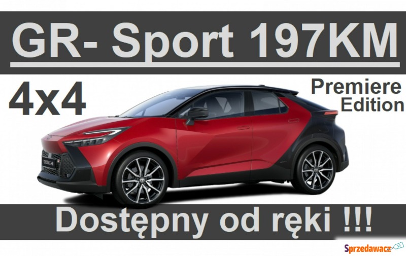 Toyota C-HR - Nowa 4x4 197KM GR-Sport Premiere... - Samochody osobowe - Szczecinek