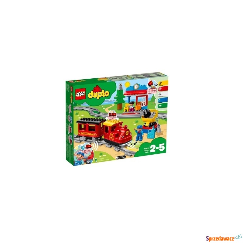 Klocki konstrukcyjne LEGO Duplo 10874 Pociąg Parowy - Klocki - Bytom