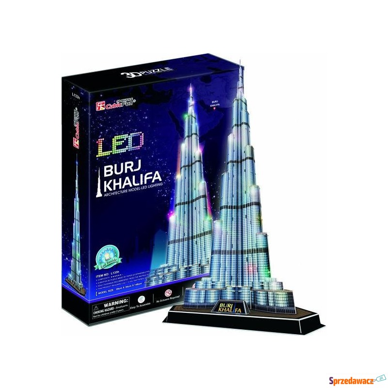 Puzzle CubicFun 3D LED Burj Khalifa 20508 136... - Puzzle - Piotrków Trybunalski