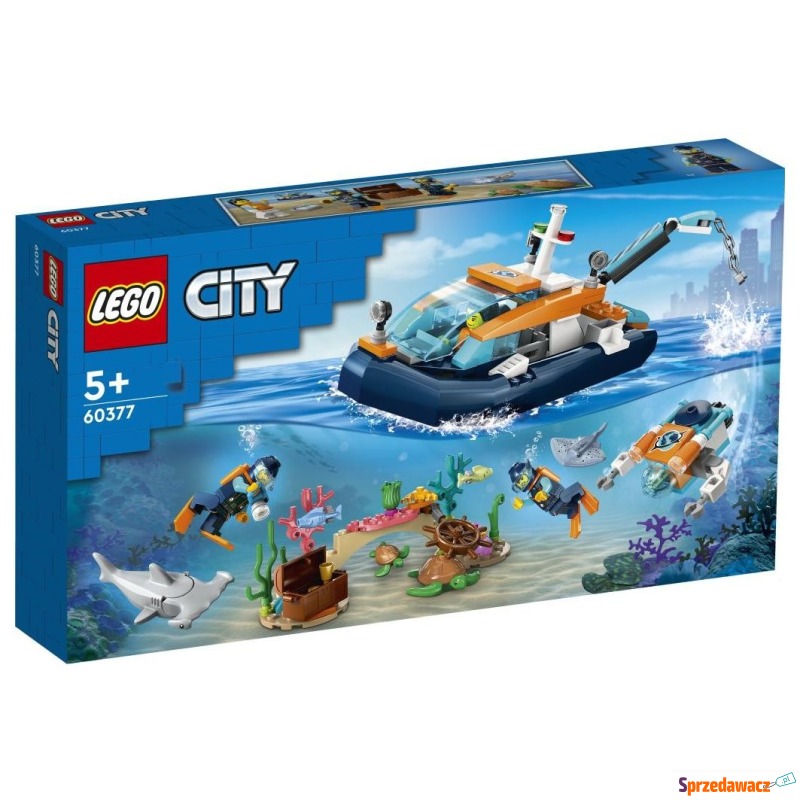 Klocki konstrukcyjne LEGO City 60377 Łódź do... - Klocki - Wałbrzych