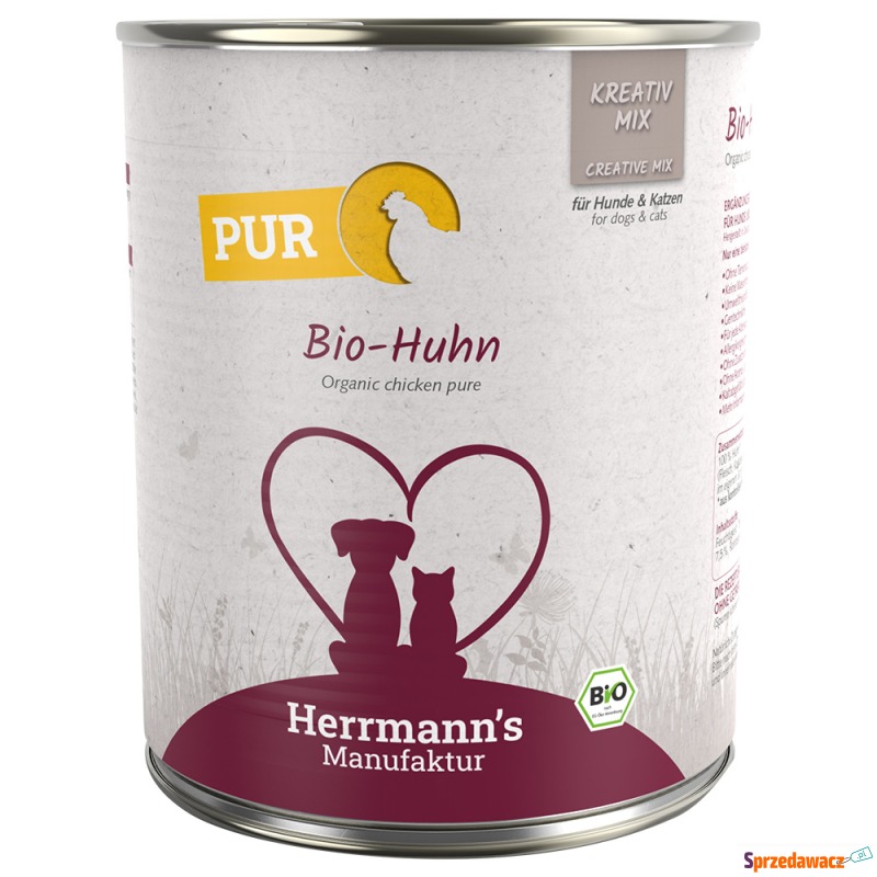 Herrmann's Bio PUR, 6 x 800 g - Biokurczak - Karmy dla psów - Białystok