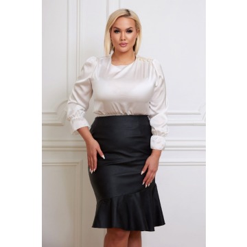 Elegancka spódnica Sonia z ekoskóry PLUS SIZE WIOSNA LATO